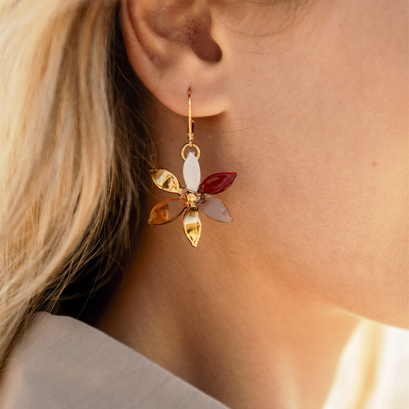 Boucles d'oreilles de créateur en verre de Murano - Collection Primavera - Milodina