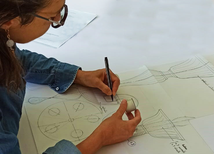 Michele Richer fondatrice de Milodina en création sur-mesure - verre de Murano